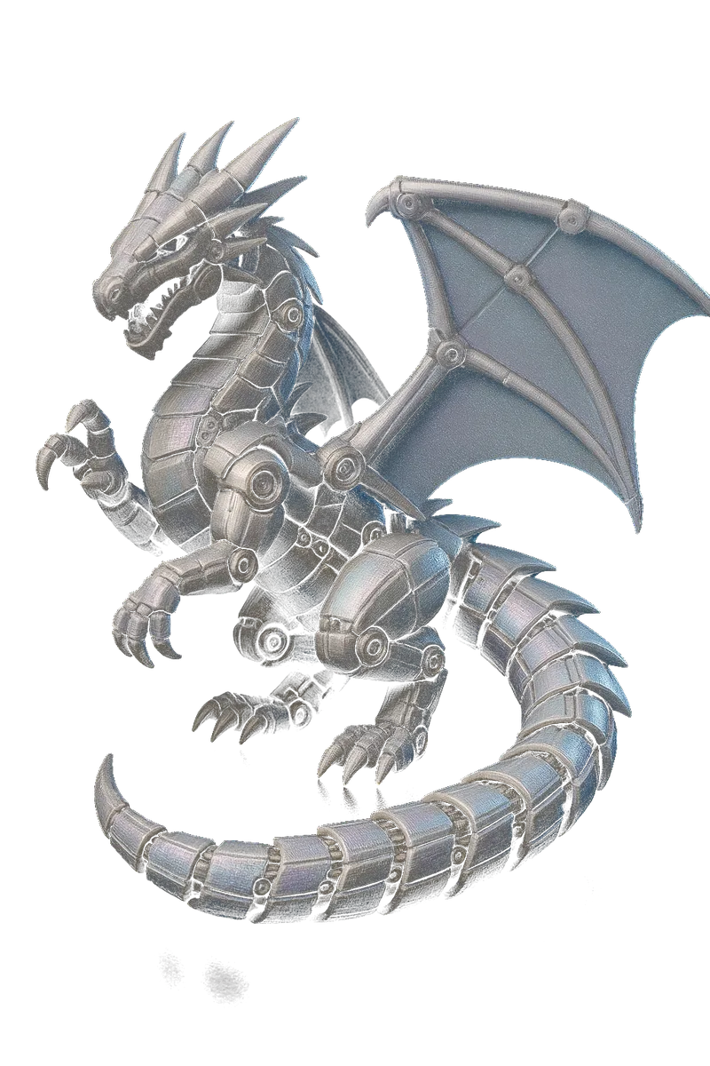 The same dragon, printed with clean even layers.