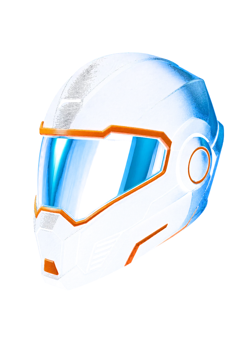A printed display helmet.
