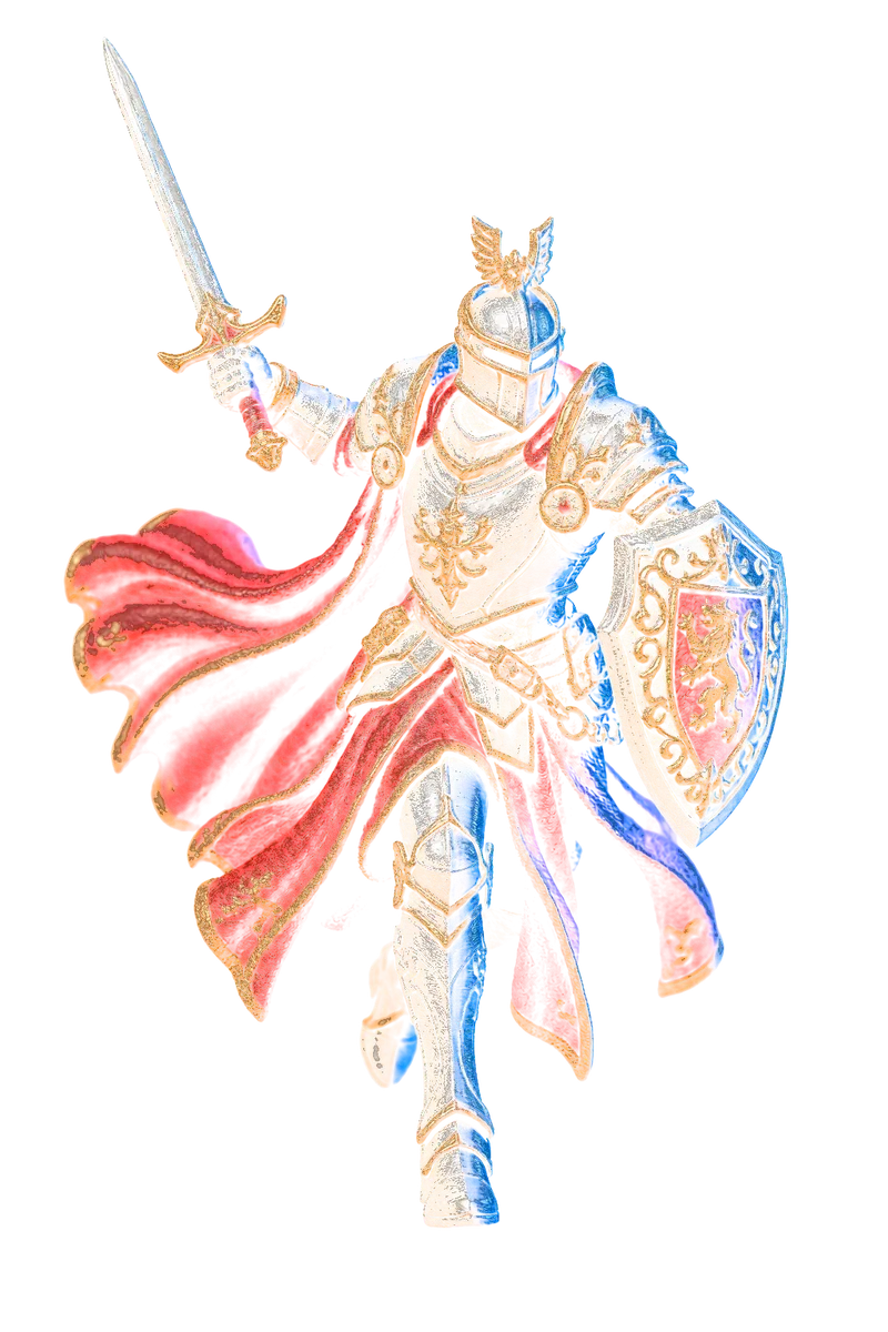 A printed armoured knight.