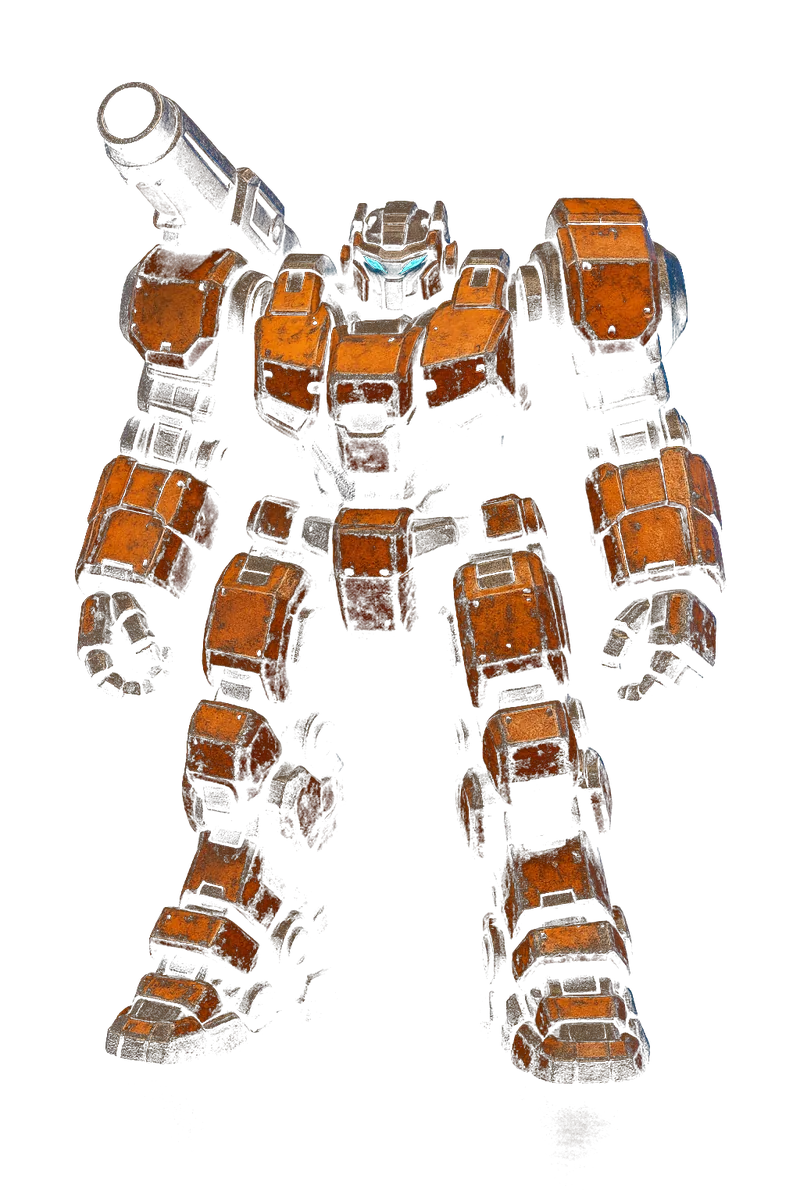 The same mech, printed and painted.