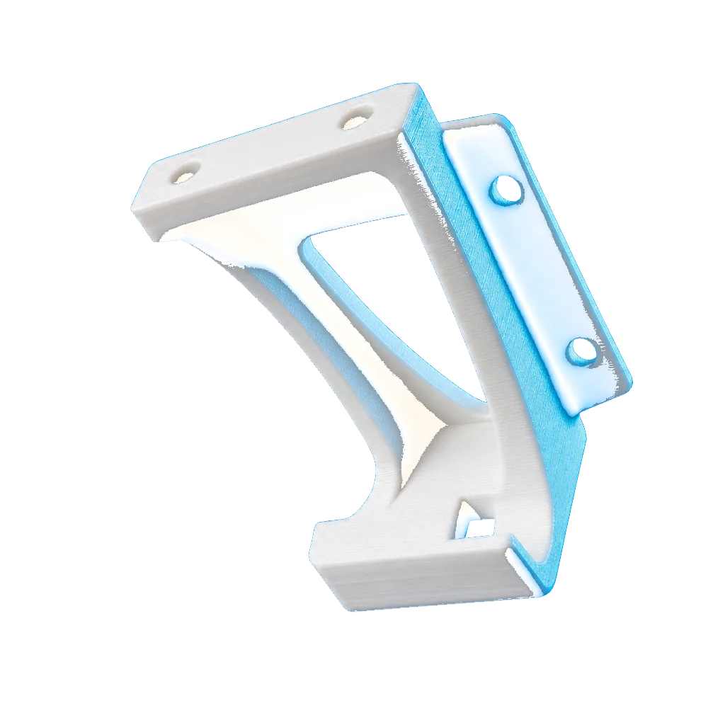 A printed overhanging part.
